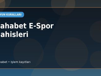Sahabet E-Spor Erişim Rotası